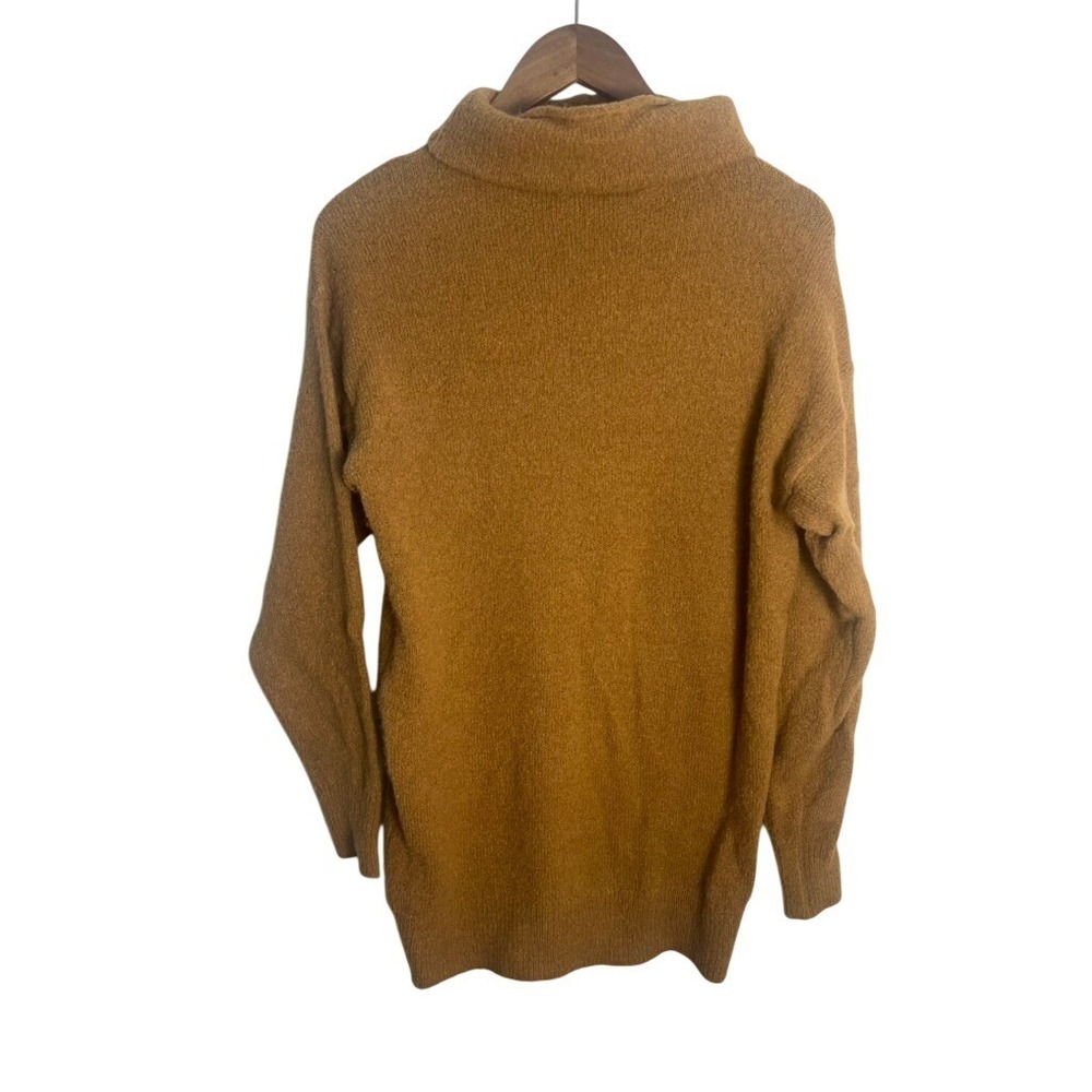 BP‎ XS Camel Brown Cozy Knit Turtleneck Sweater Dress Minimalist Chic Quiet